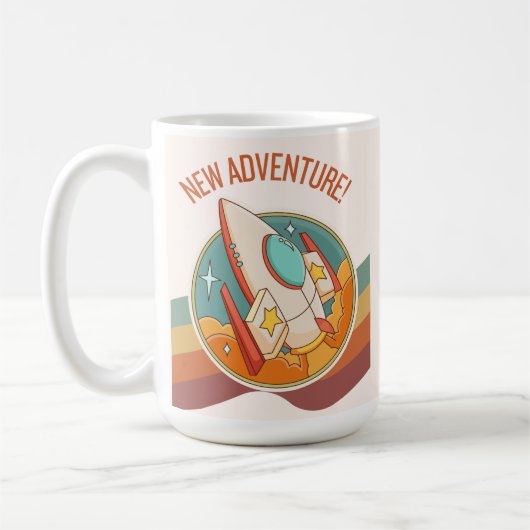 raketschip nieuwe avontuur koffiemok (Links)