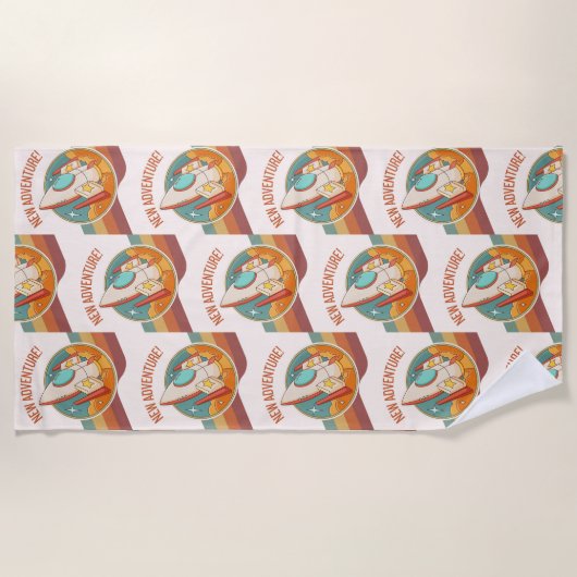 raketschip nieuwe avontuur strandlaken (Voorkant)