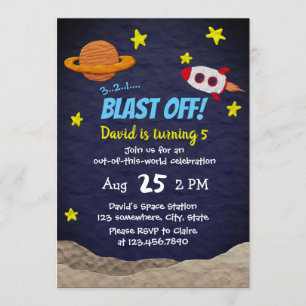 Raketschip op zaterdag in ruimte kaart