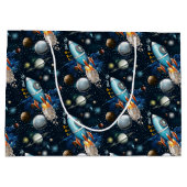 Raketschip ruimteavontuur groot cadeauzakje (Achterkant)