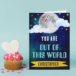 Raketschip uit deze wereld Valentijnsdag Kaart