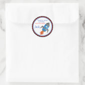 Raketschop buitenste ruimtestickers ronde sticker (Tas)