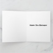 Raketschotel draagtang Birthday Card Photo Templat Kaart (Binnen)