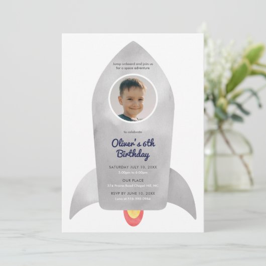 Raketsjeschip Kind op zaterdag Kaart (Staand voorkant)