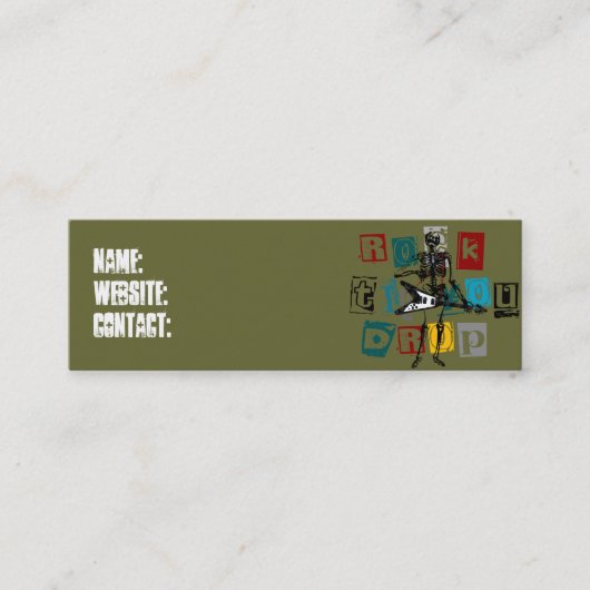 Raketskeleprofiel/Visitekaartjes Mini Visitekaartje (Voorkant)