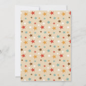 Raketsla en sterren Ruimtethema Birthday Party Kaart (Achterkant)