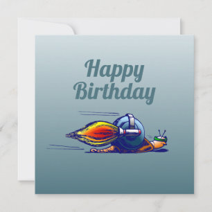 Raketslak met een jetpack kaart