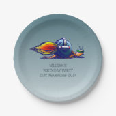 raketslak papieren bordje (Voorkant)