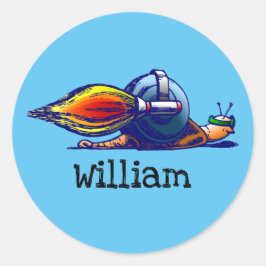 Raketslak-sticker Ronde Sticker