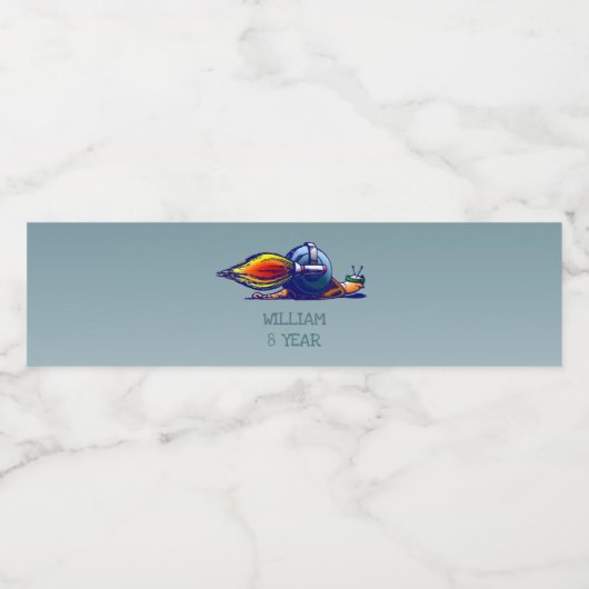 raketslak waterfles etiket (Enkel label)