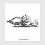 Raketslak zwart en witte Sticker van vinyl (Vel)