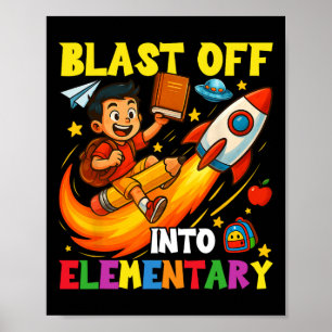 Raketslingering naar elementair grappig terug naar poster