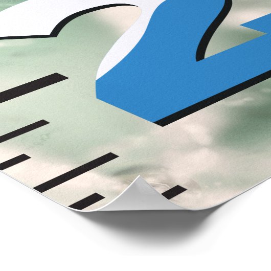 Raketstartgroeigrafiek Poster (Hoek)