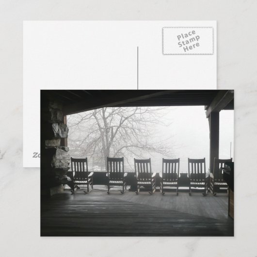 Raketstoelveranda met een mooi uitzicht briefkaart (Voorkant / Achterkant)