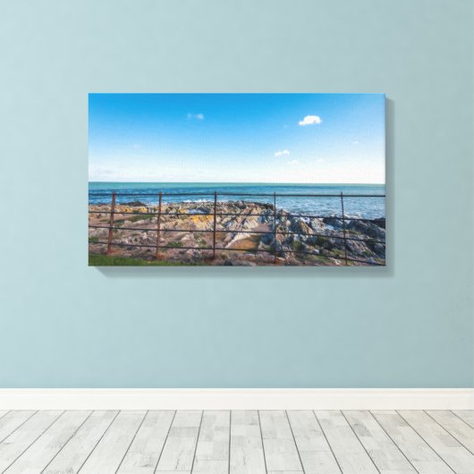 Raketstrand in Ierland (Greystenen) Canvas Afdruk (Insitu (Houten vloer))