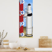 Rakettelling Lancering Groeigrafiek Poster (Keuken)