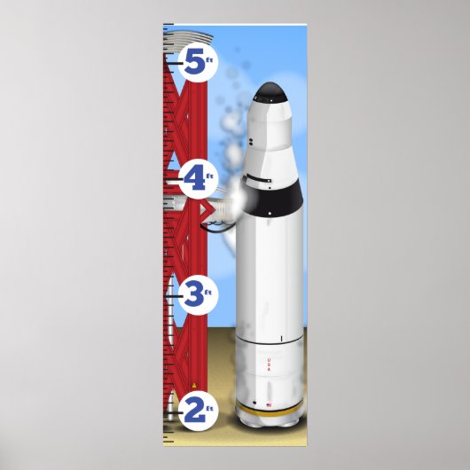 Rakettelling Lancering Groeigrafiek Poster (Voorkant)