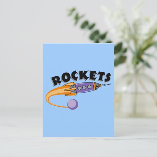 raketten briefkaart (Staand voorkant)