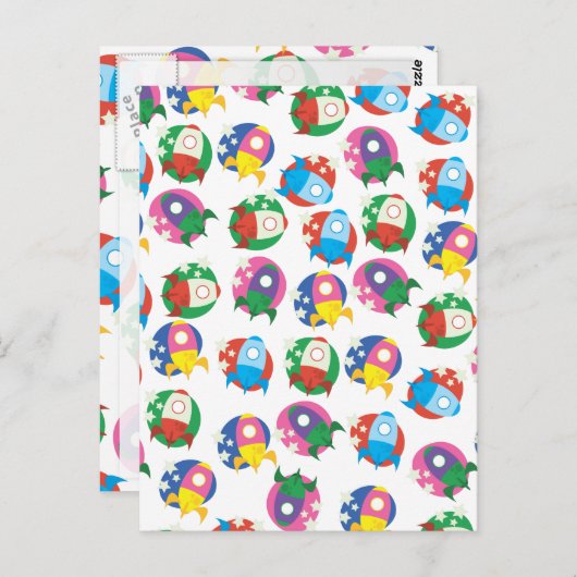 raketten briefkaart (Voorkant / Achterkant)