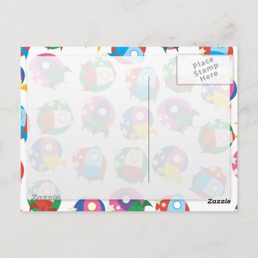 raketten briefkaart (Achterkant)