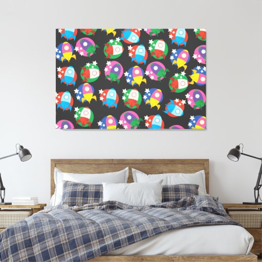 raketten canvas afdruk (Insitu (Slaapkamer))