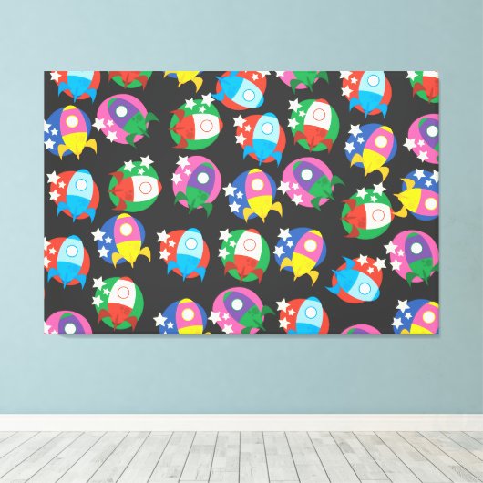 raketten canvas afdruk (Insitu (Houten vloer))