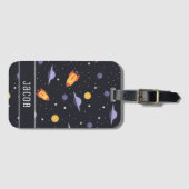 Raketten en ruimteschepen voor de kosmische ruimte bagagelabel (Voorkant (horizontaal))