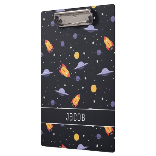 Raketten en ruimteschepen voor de kosmische ruimte klembord (Links)