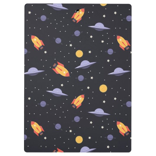 Raketten en ruimteschepen voor de kosmische ruimte klembord (Achterkant)