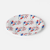 Raketten en vuurwerk papieren bordje (Gekanteld)