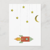  raketten in de ruimte briefkaart (Voorkant)