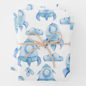 Raketten, Mannen, vrouwen en Kinderen, Buitenspatr Inpakpapier Vel (In situ)