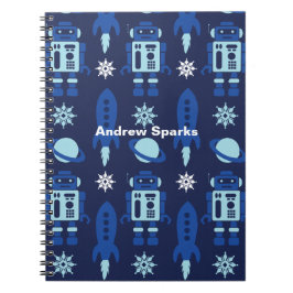 Raketten, Robots, Planeten Ruimte Marine Notitieboek