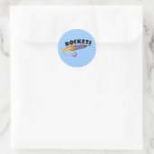 raketten ronde sticker (Tas)