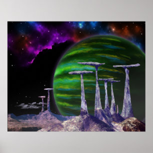 Raketten van towerservers (20 x 16) poster