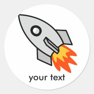 Raketten voor afzuigraketten ronde sticker