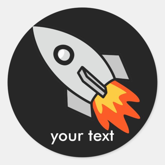 Raketten voor afzuigraketten ronde sticker (Voorkant)