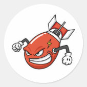 Raketterug Sticker (Voorkant)