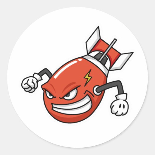 Raketterug Sticker (Voorkant)