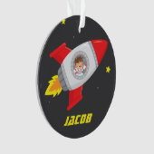 Raketversiering voor ultraviolette ruimtecuut ornament (voorkant)