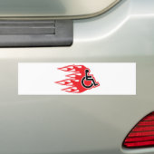 Raketvlammen voor rolstoelen bumpersticker (Op auto)