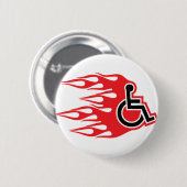 Raketvlammen voor rolstoelen ronde button 5,7 cm (Voorkant /achterkant)