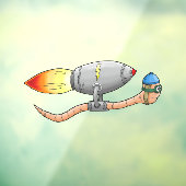 Raketworm Raamsticker (Vel 3)
