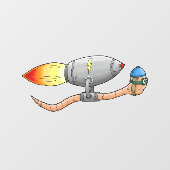 Raketworm Raamsticker (Vel)