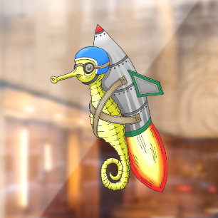 Raketzeehengst Raamsticker