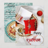 Rakhi platte kaart (Voorkant / Achterkant)
