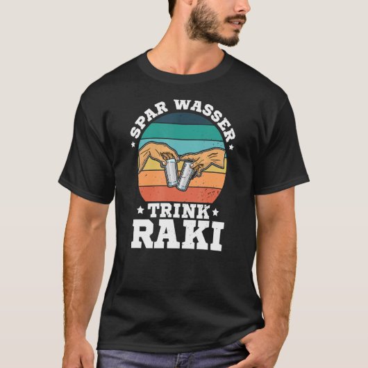 Raki Turkey Summer Liquor Alcohol Turkish Drinker  T-shirt (Voorkant)