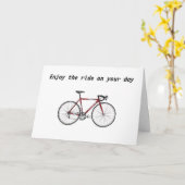 RAKKASAN BIKE BIRTHDAY GREETING KAART (Gele Bloem)