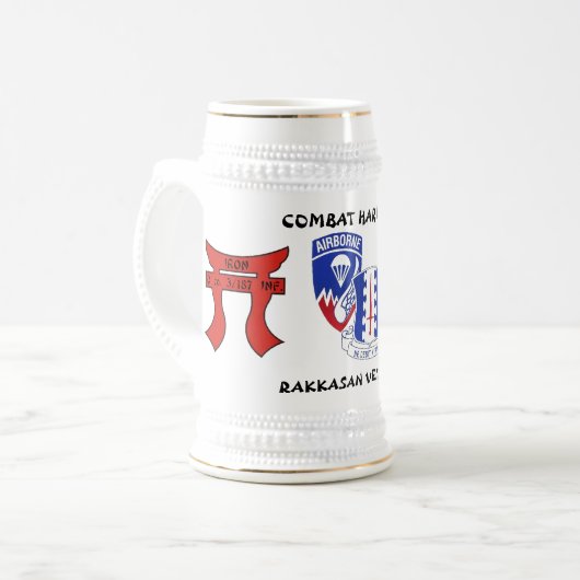 RAKKASAN D co. 3/187 BEER-STEIN, MOK, REISMUG Bierpul (Voorkant links)