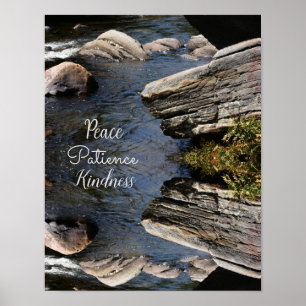Rakken in de Natuur van de Stroom Abstract Inspire Poster
